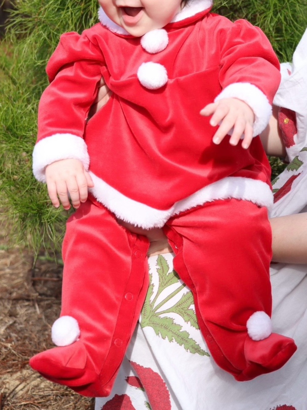 Vintage Baby Santa Christmas One Piece set (6-9 months)